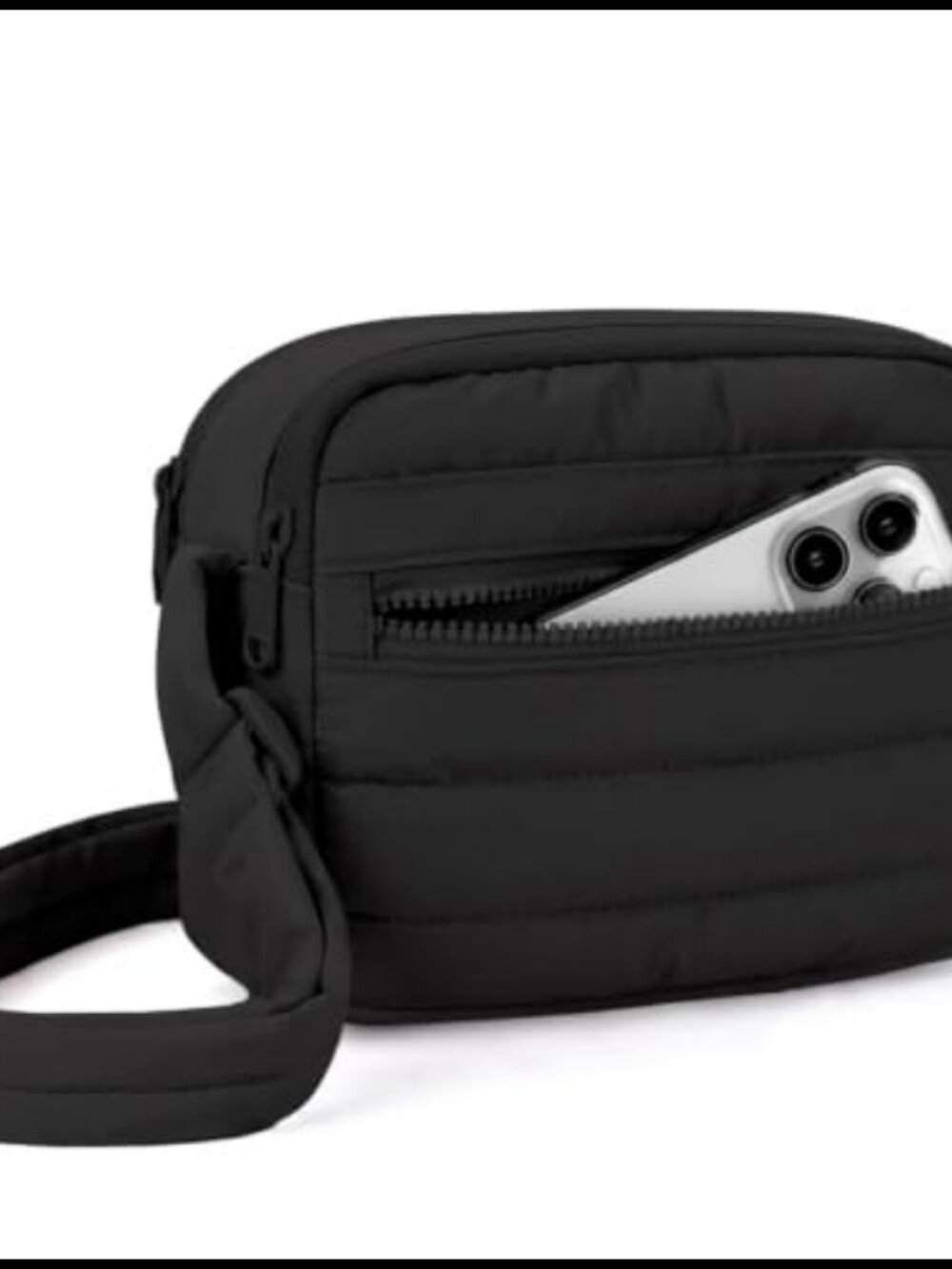 RFID Blocking Puffy Nylon Crossbody Bag Mini Travel Purse